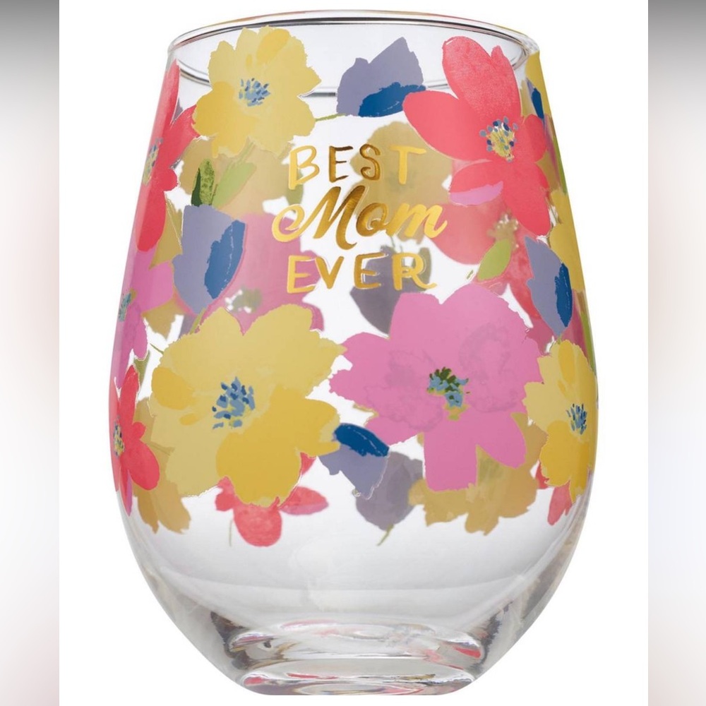 Olly Oversize Springtime Best Mom Ever Wine Glass 33 oz